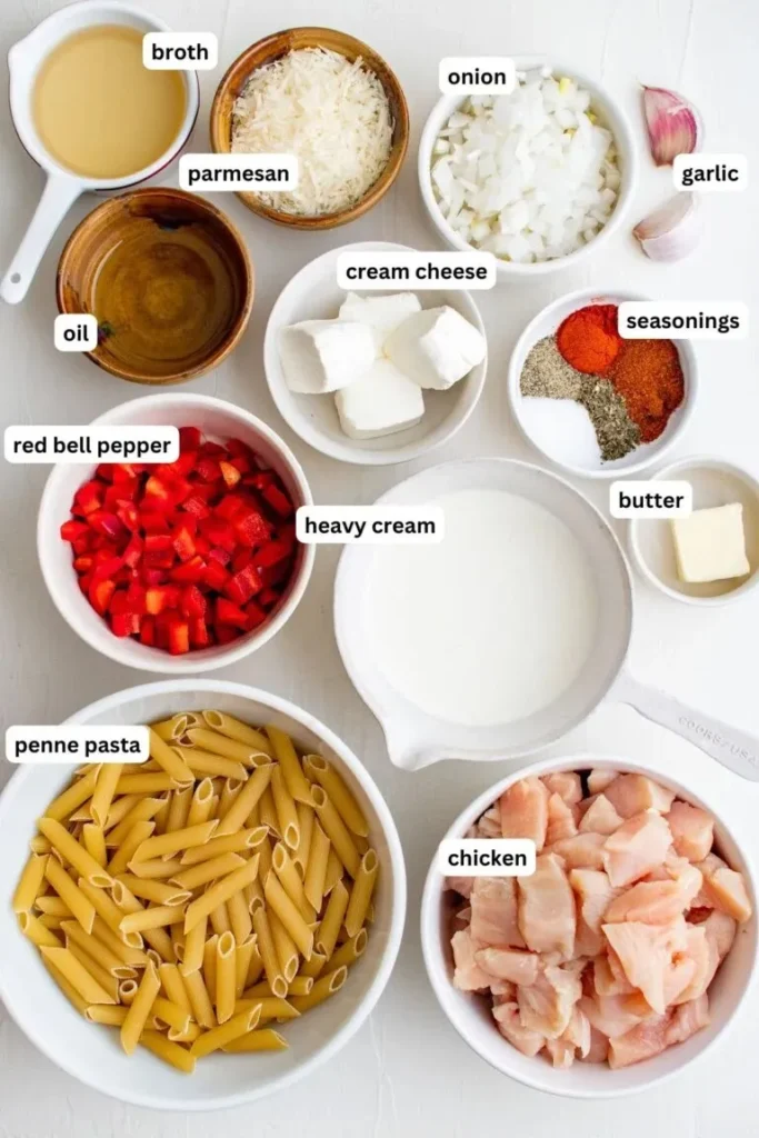 Cajun-Chicken-Pasta-Recipe-Ingredients