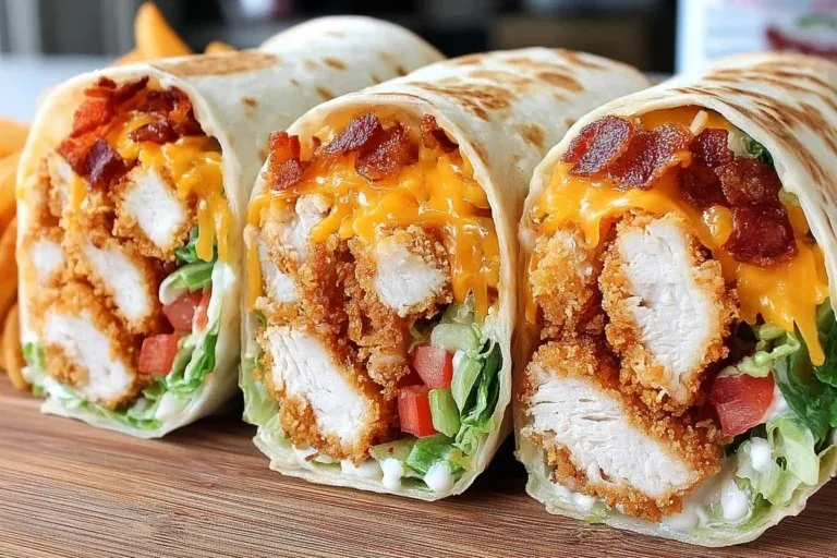 crispy chicken bacon ranch wrap look