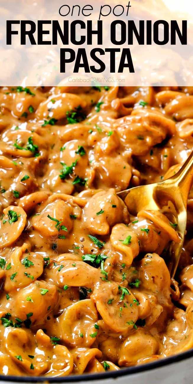 French onion pasta recipe