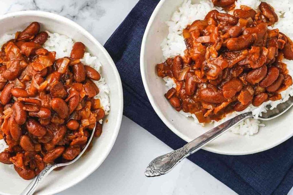 Quick red beans and rice recipe look