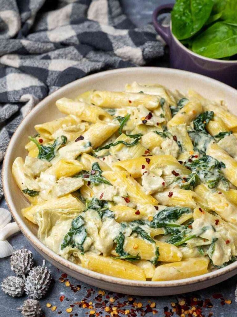 spinach artichoke pasta