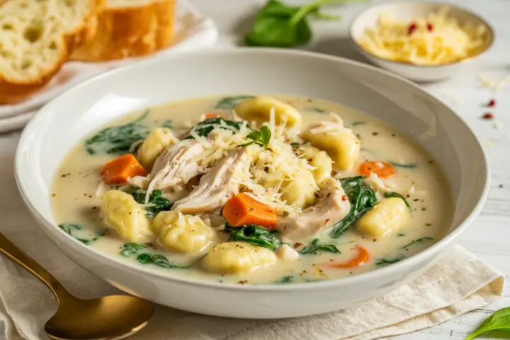 cooker chicken gnocchi soup look