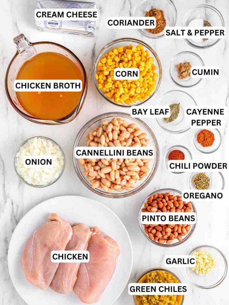 white chicken chili crockpot Ingredients