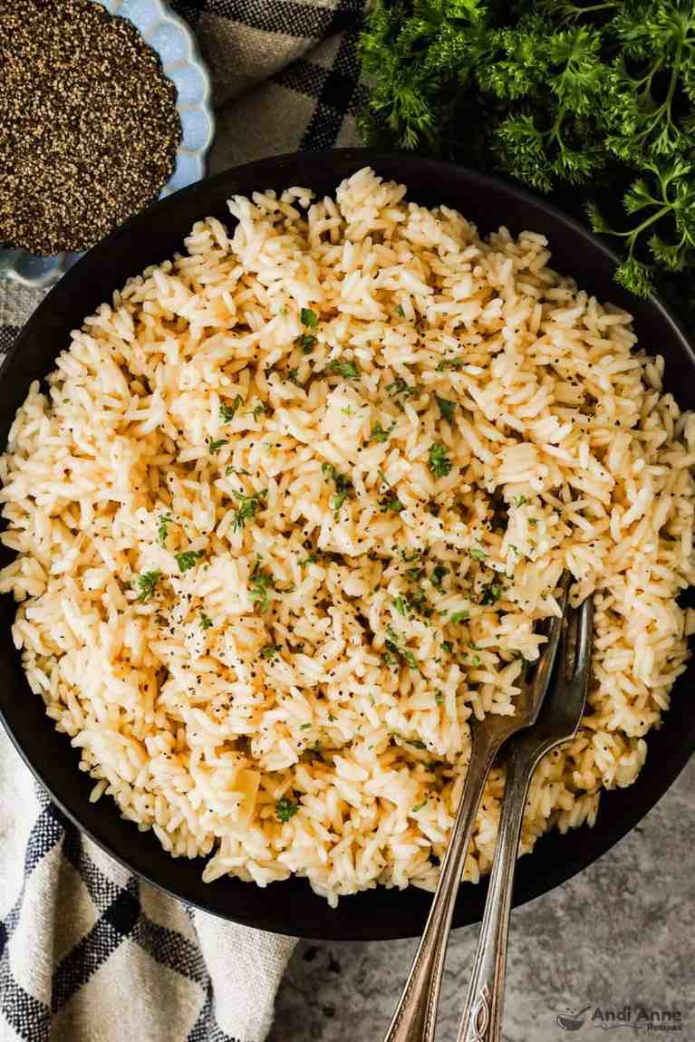 garlic butter rice look