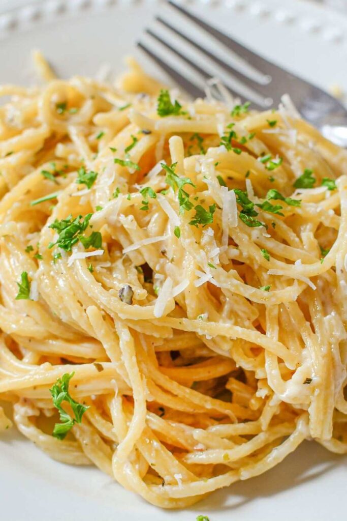 Garlic Parmesan Pasta  recipe look