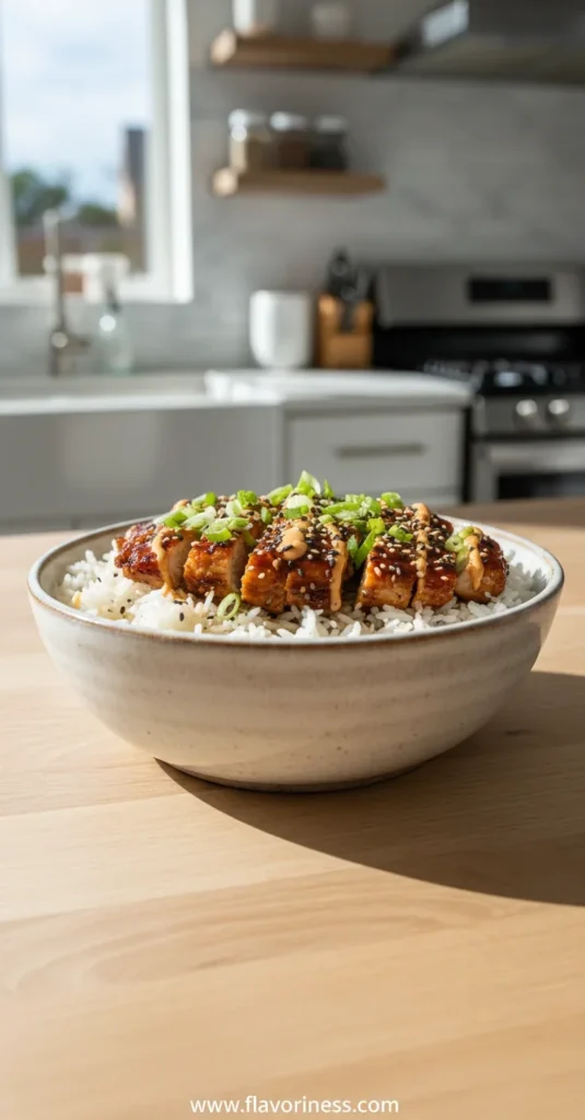 Sticky Chicken Rice Bowls