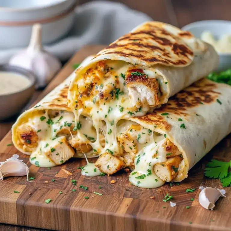 Garlic Chicken Wraps recipe