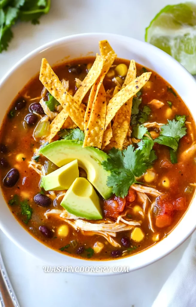 chicken tortilla soup look