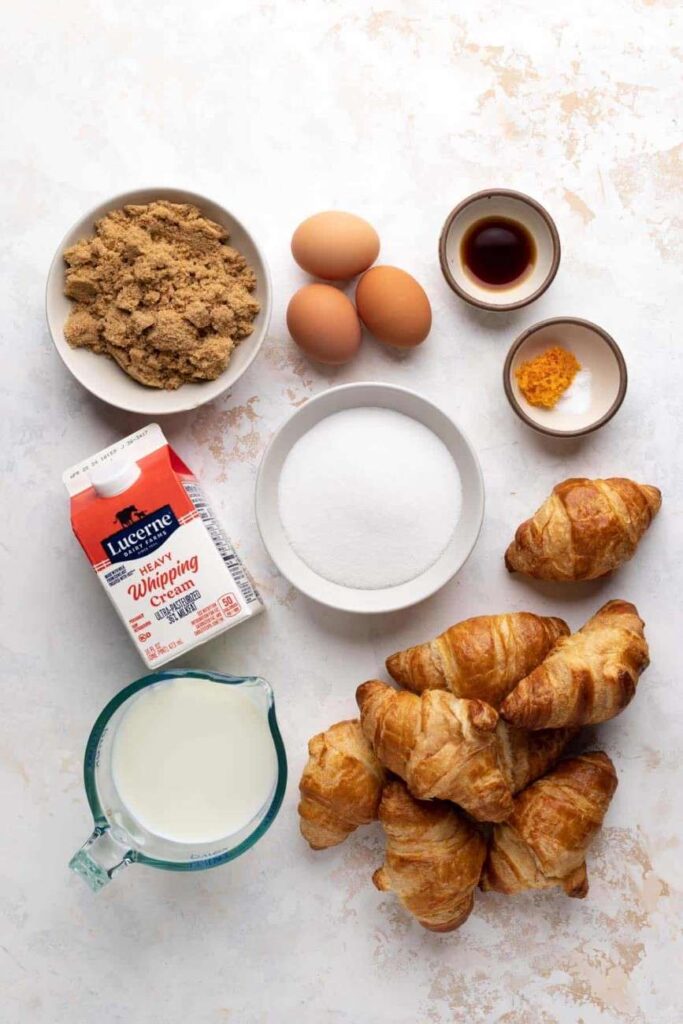 croissant bread pudding recipe Ingredients