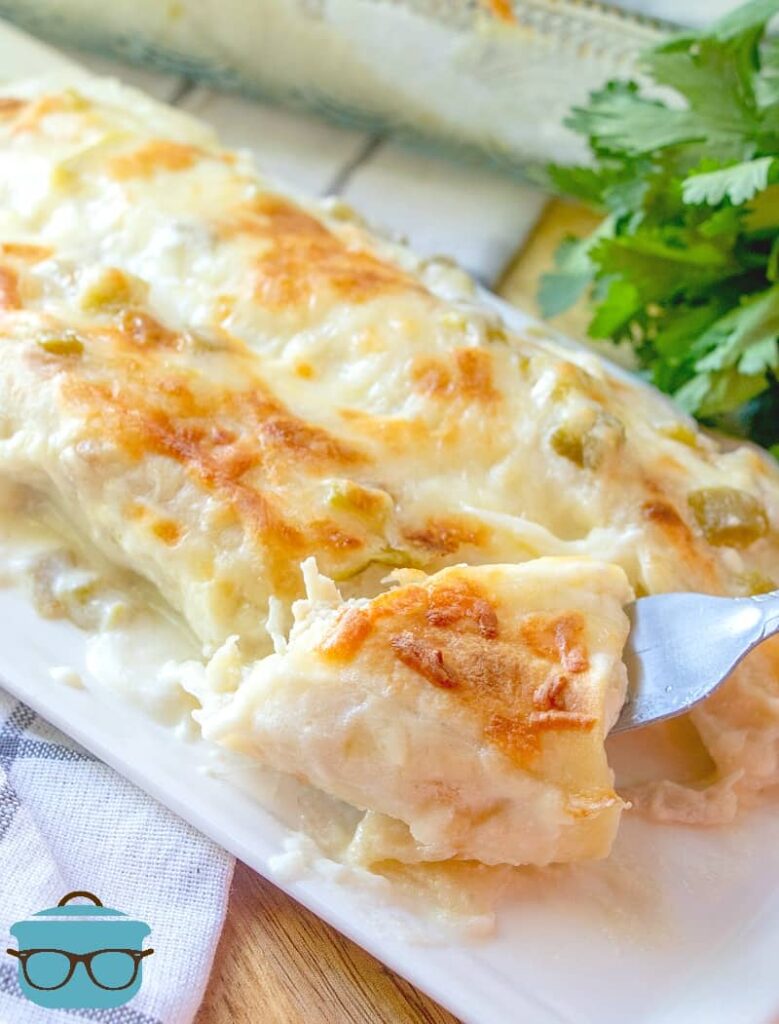 Creamy White Chicken Enchiladas