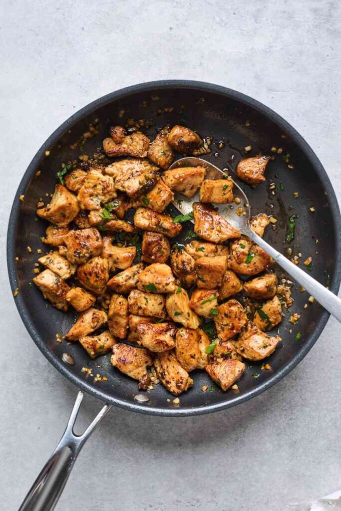 Garlic Chicken Bites recipe look