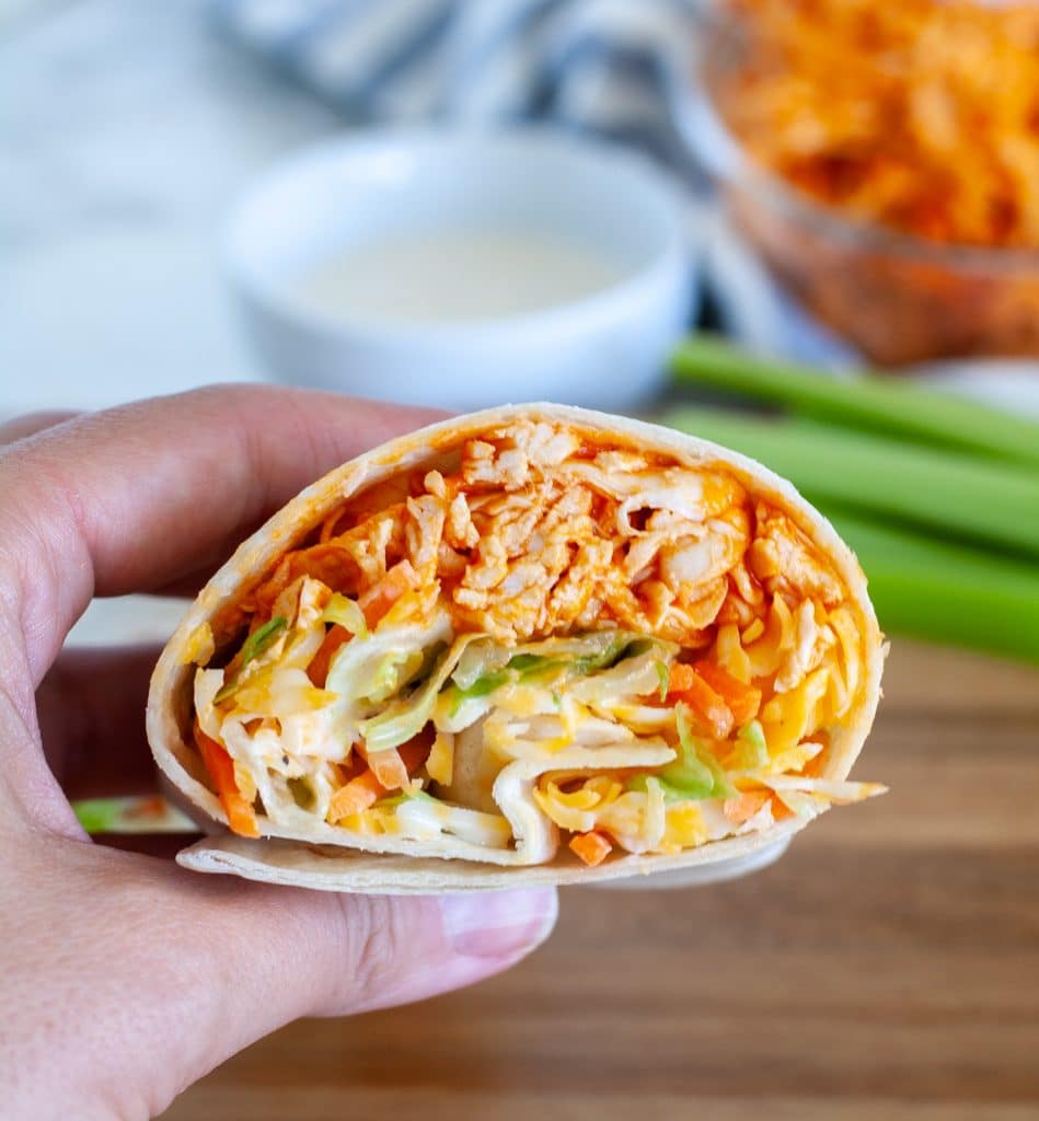 Buffalo Chicken Wraps recipe look