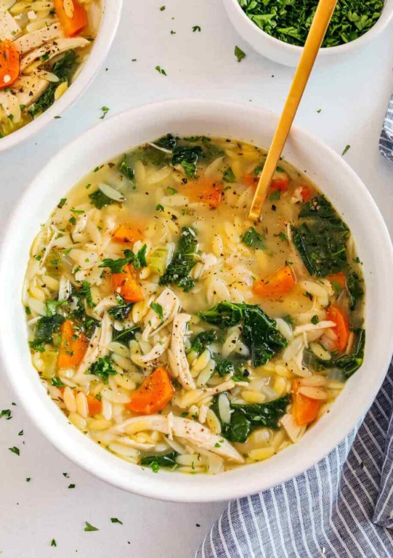 lemon chicken orzo soup