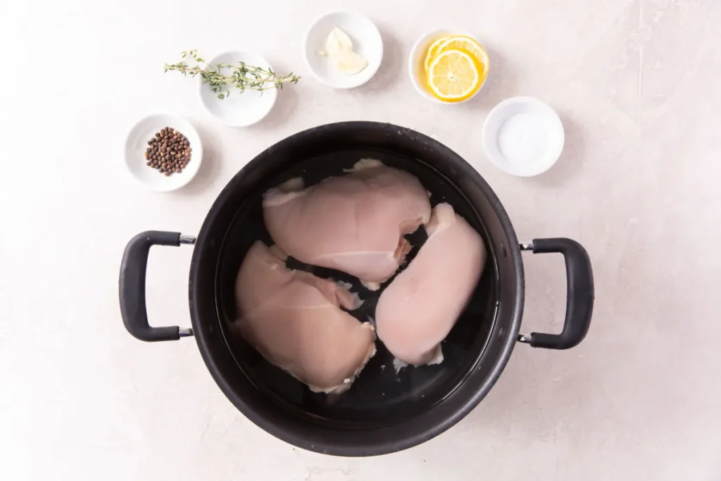 poached chicken recipe look